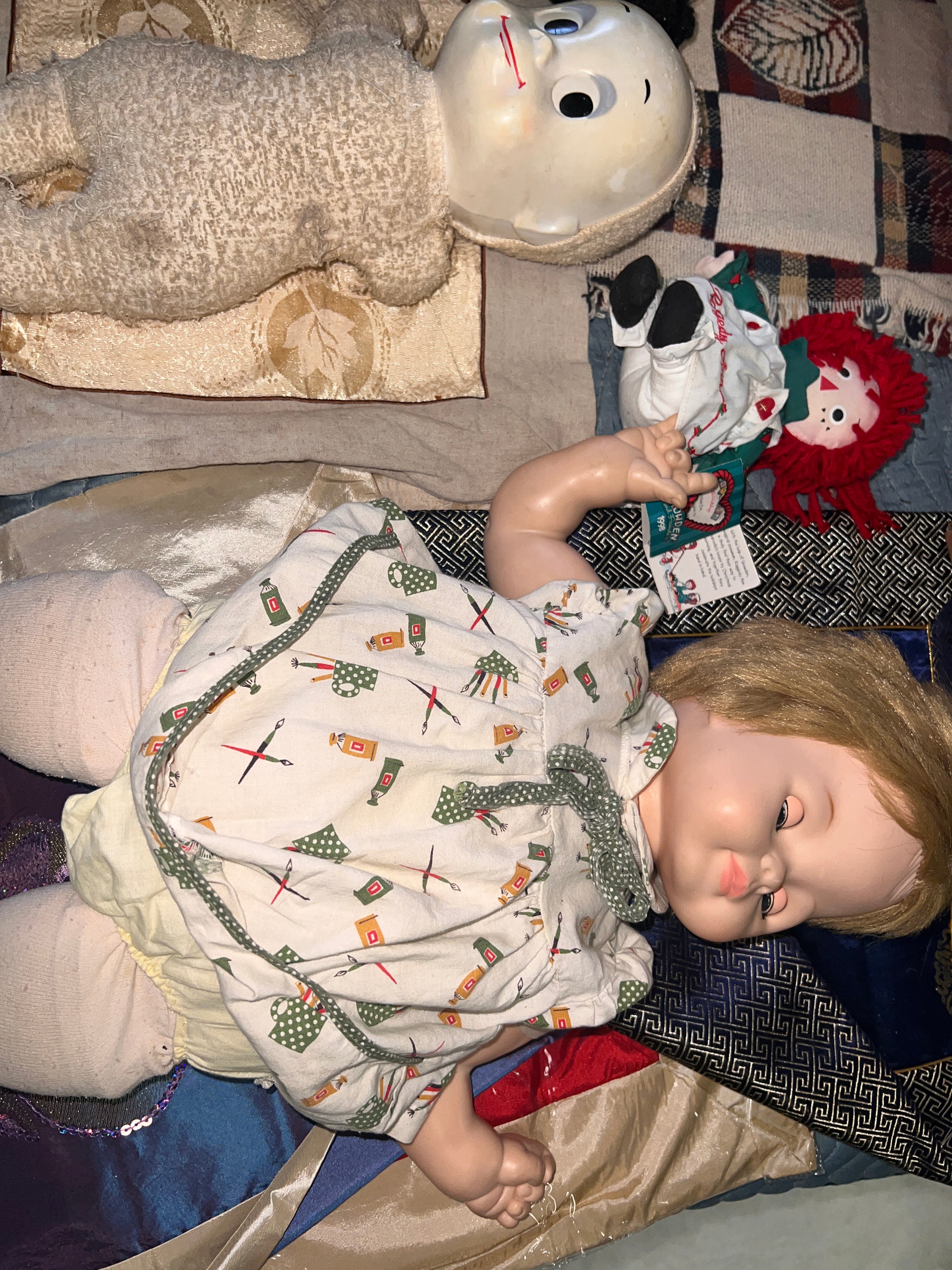 Antique Doll Lot (Zippy Chimp, Casper Ghost, Snowden Raggedy Ann, Artist Baby Doll)