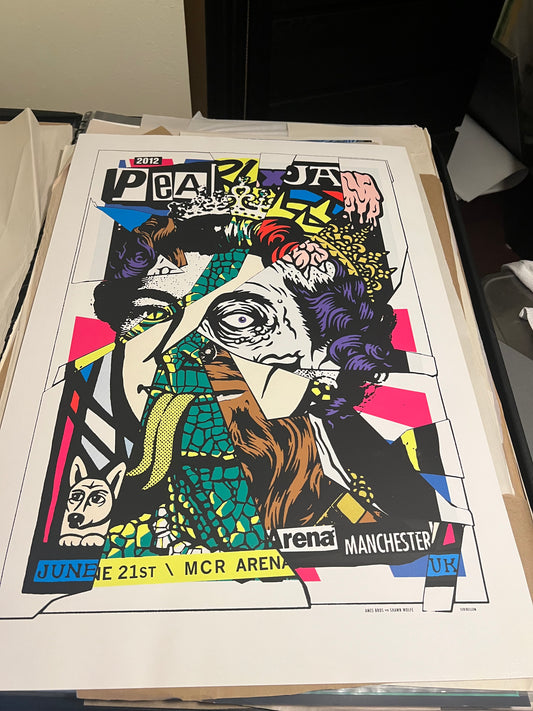 Pearl Jam June 2012 Manchester UK Poster 23x33 Ames Bros