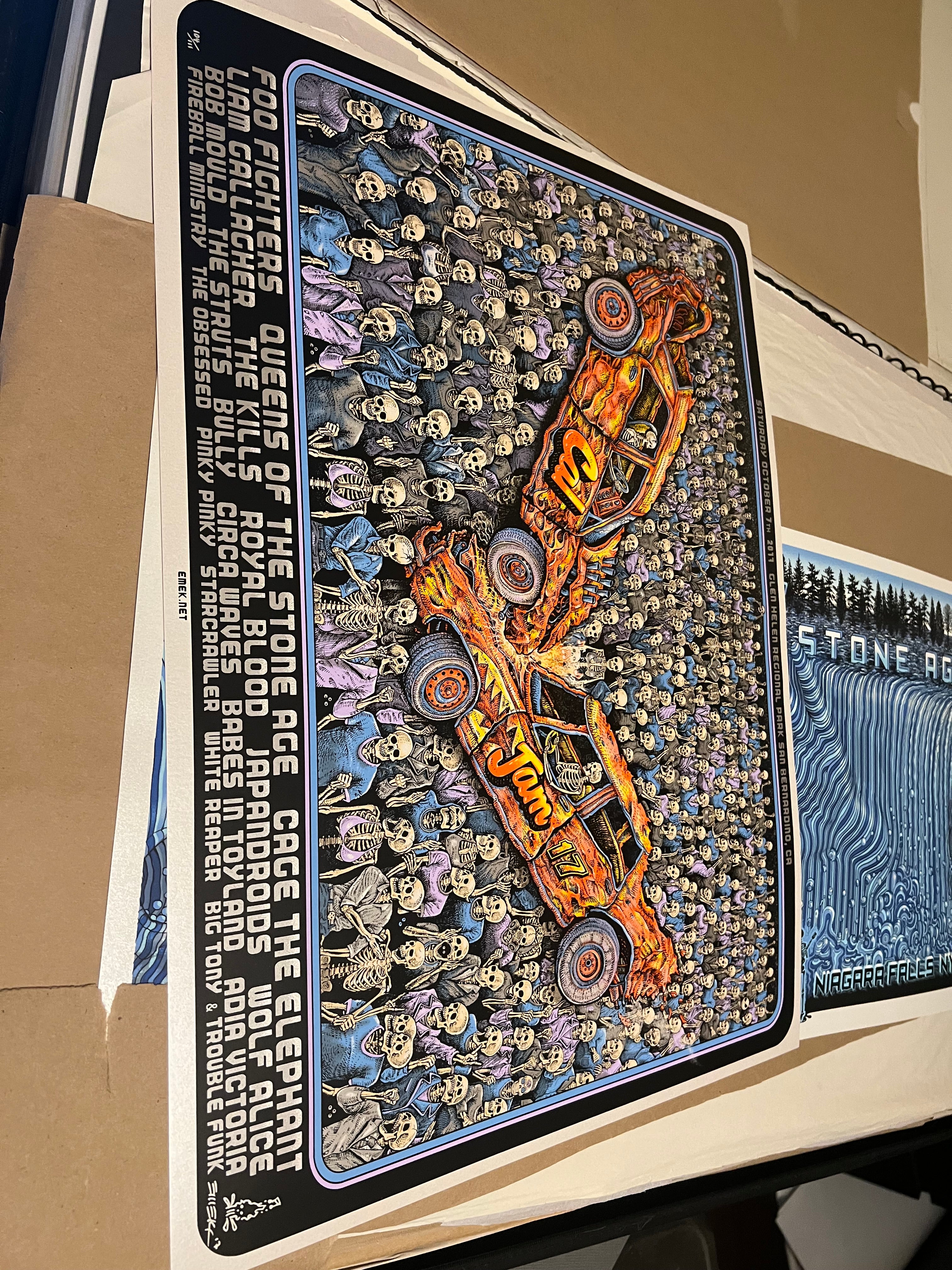 Cal Jam Oct 2017 Emek Limited Signed Poster CA #104/111