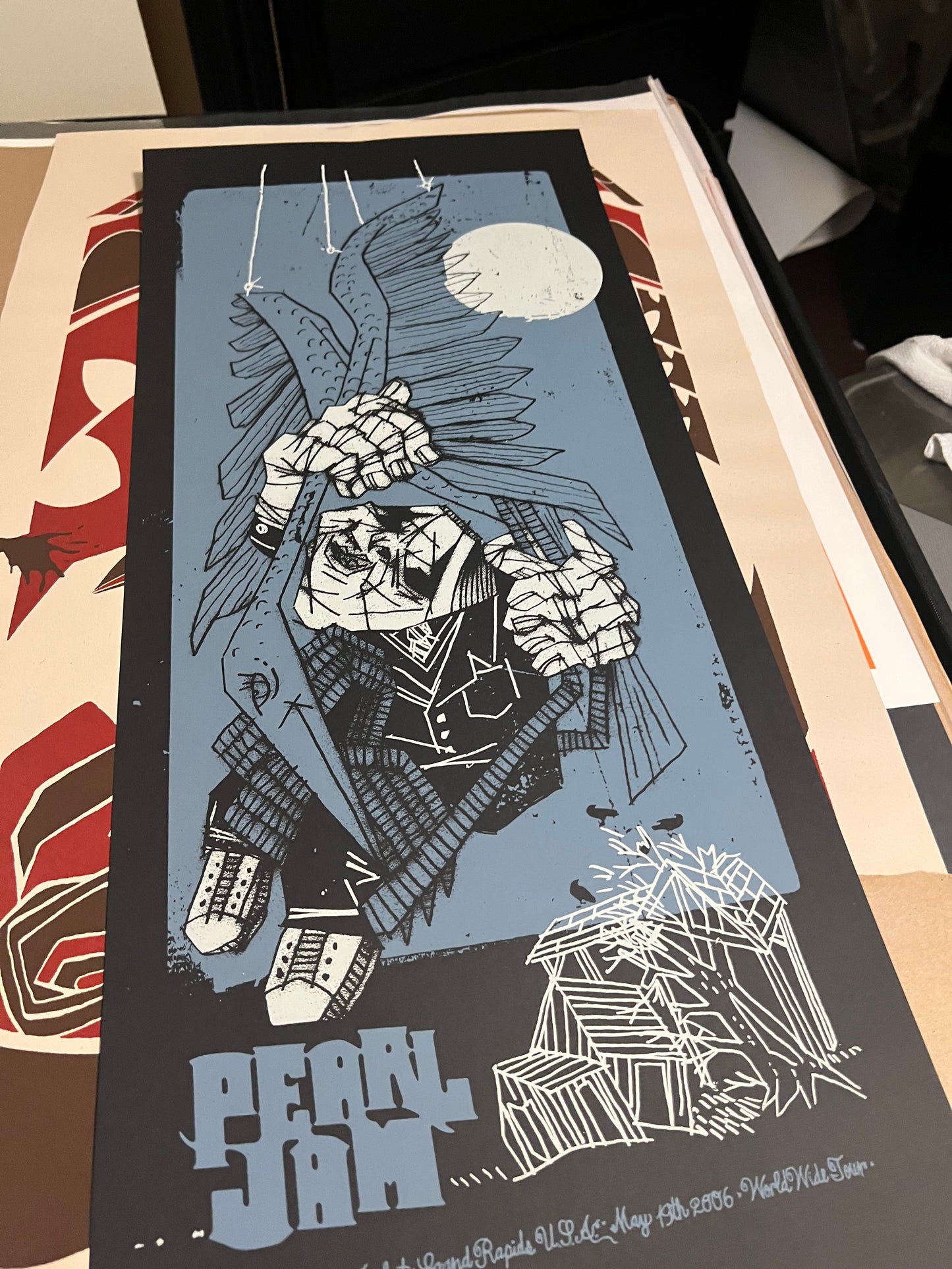 Pearl Jam May 2006 Grand Rapids Ames Bros Poster 13x30