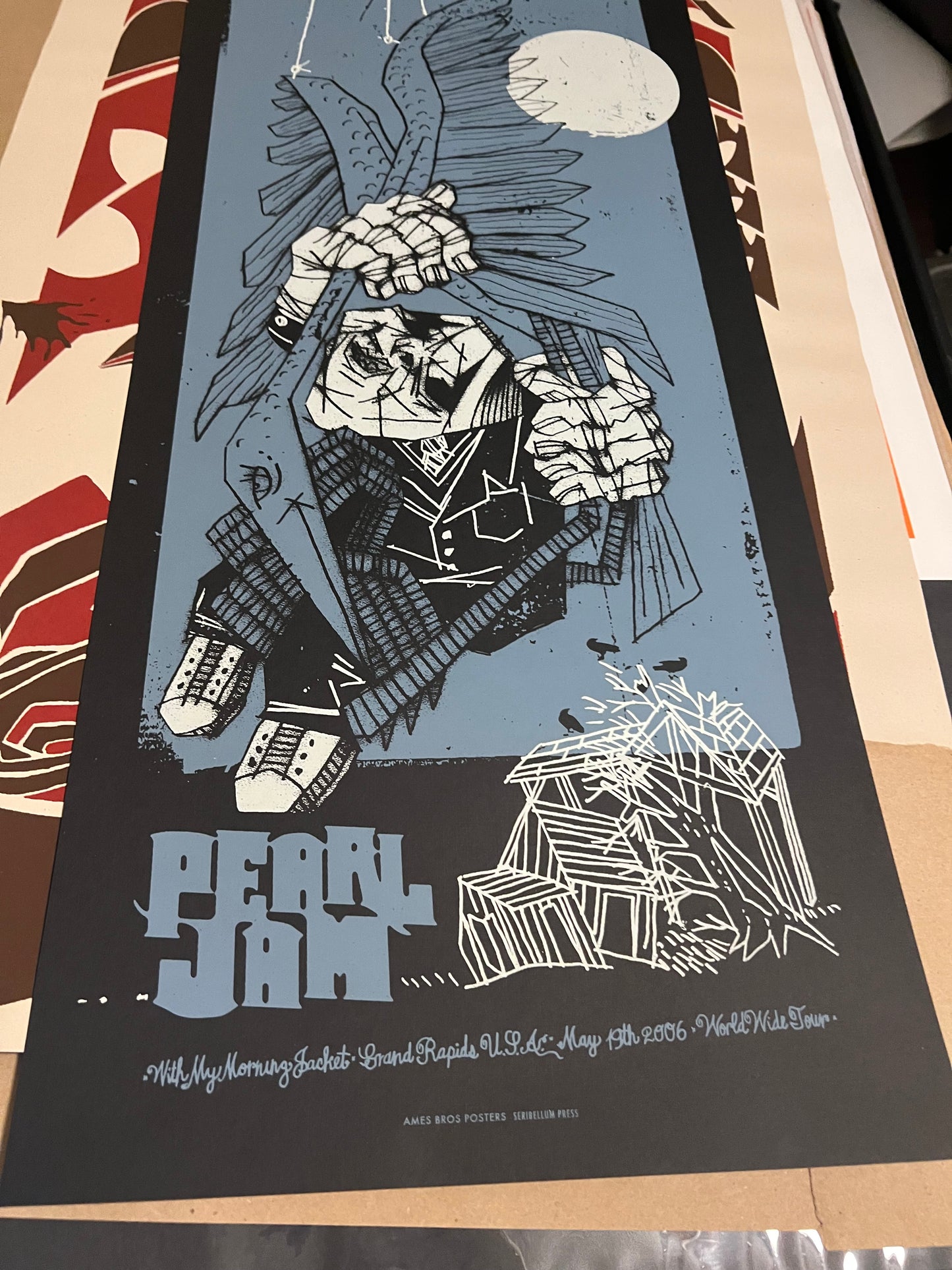 Pearl Jam May 2006 Grand Rapids Ames Bros Poster 13x30