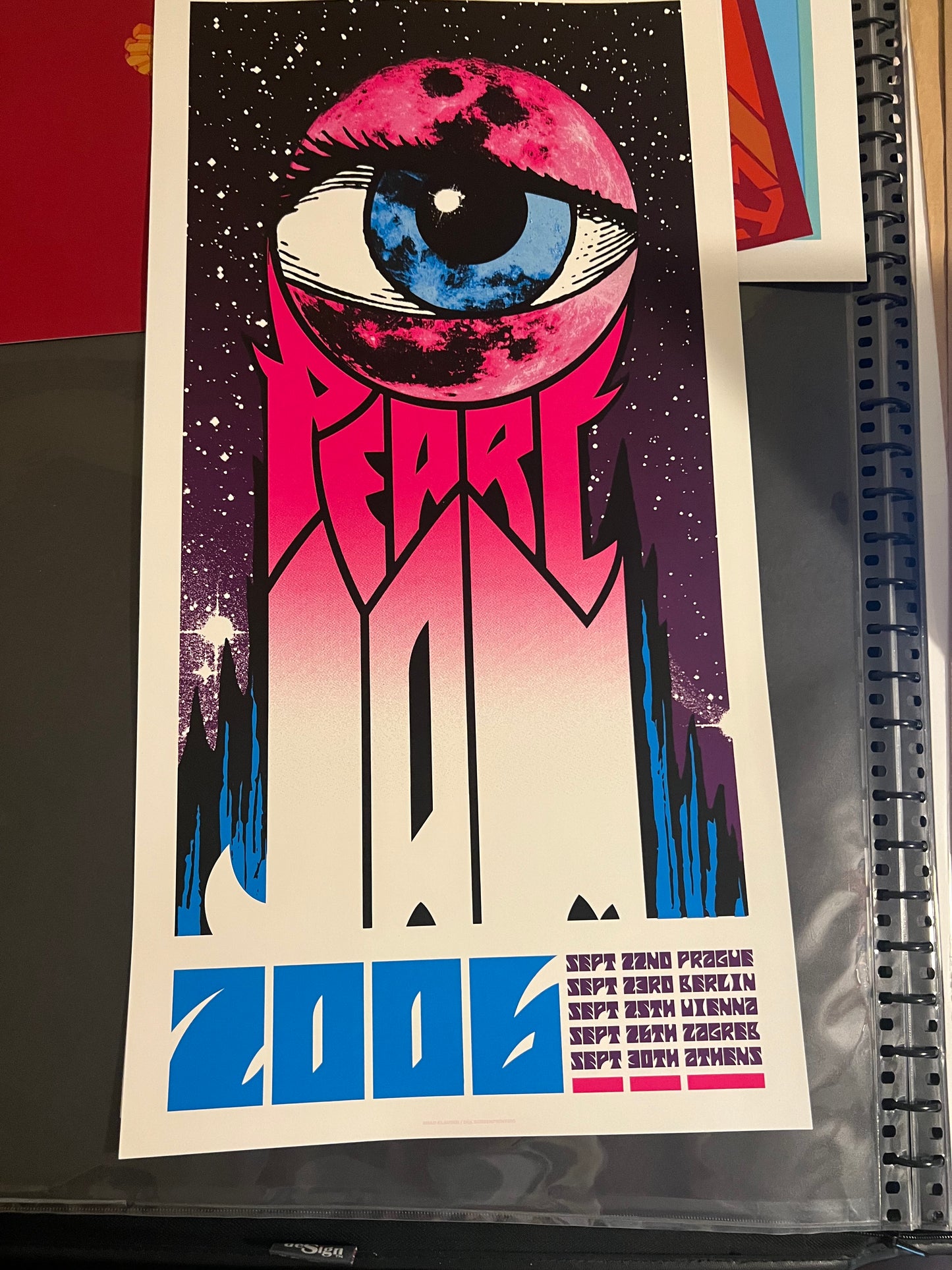 Pearl Jam September 2006 Europe: Prague Athens Poster 13x26!