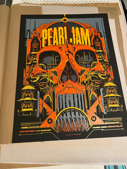 Pearl Jam w Mudhoney December 4 2013 Ken Taylor 18x24 Poster