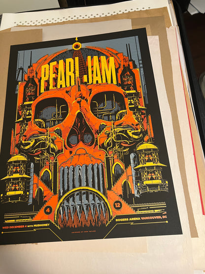 Pearl Jam w Mudhoney December 4 2013 Ken Taylor 18x24 Poster