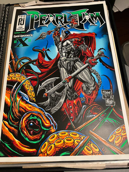 Pearl Jam 2012 Copenhagen Denmark Concert Poster Mcfarlane!