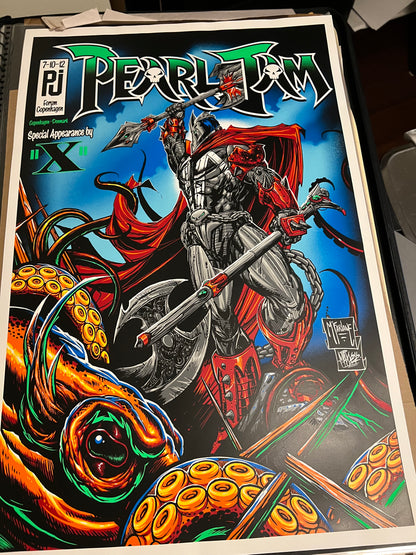 Pearl Jam 2012 Copenhagen Denmark Concert Poster Mcfarlane!