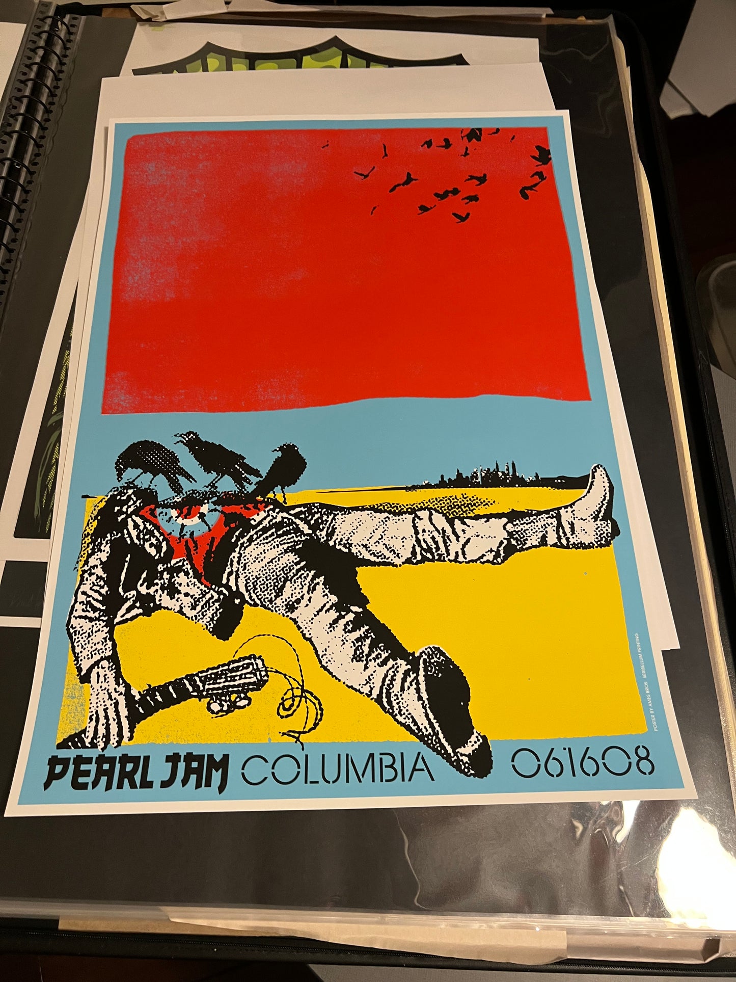 Pearl Jam June 16th 2008 Columbia Ames Bro Poster 19x26