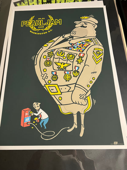 Pearl Jam 2008 Washington DC Ames Bros 19x26 Poster