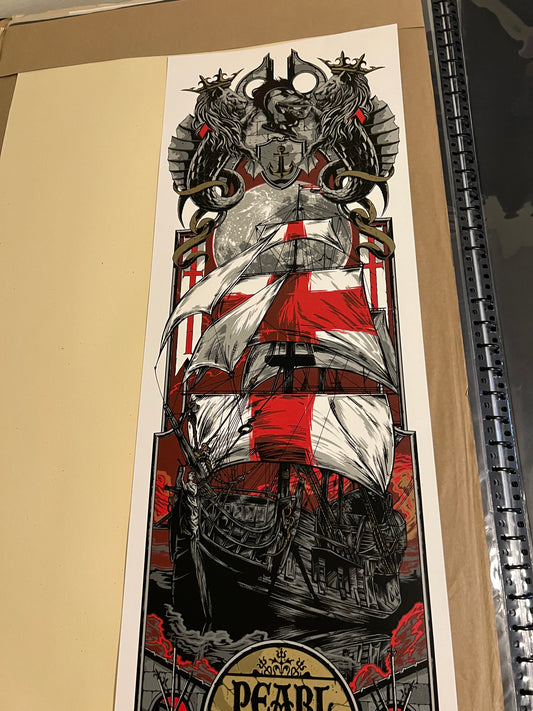 Pearl Jam - 2012 Rhys Cooper poster Isle of Wright Festival 12x36!