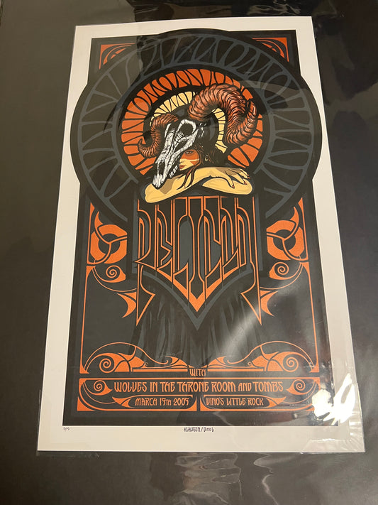 2009 Pelican & Tombs - Little Rock Silkscreen Concert Poster 14.5x24!