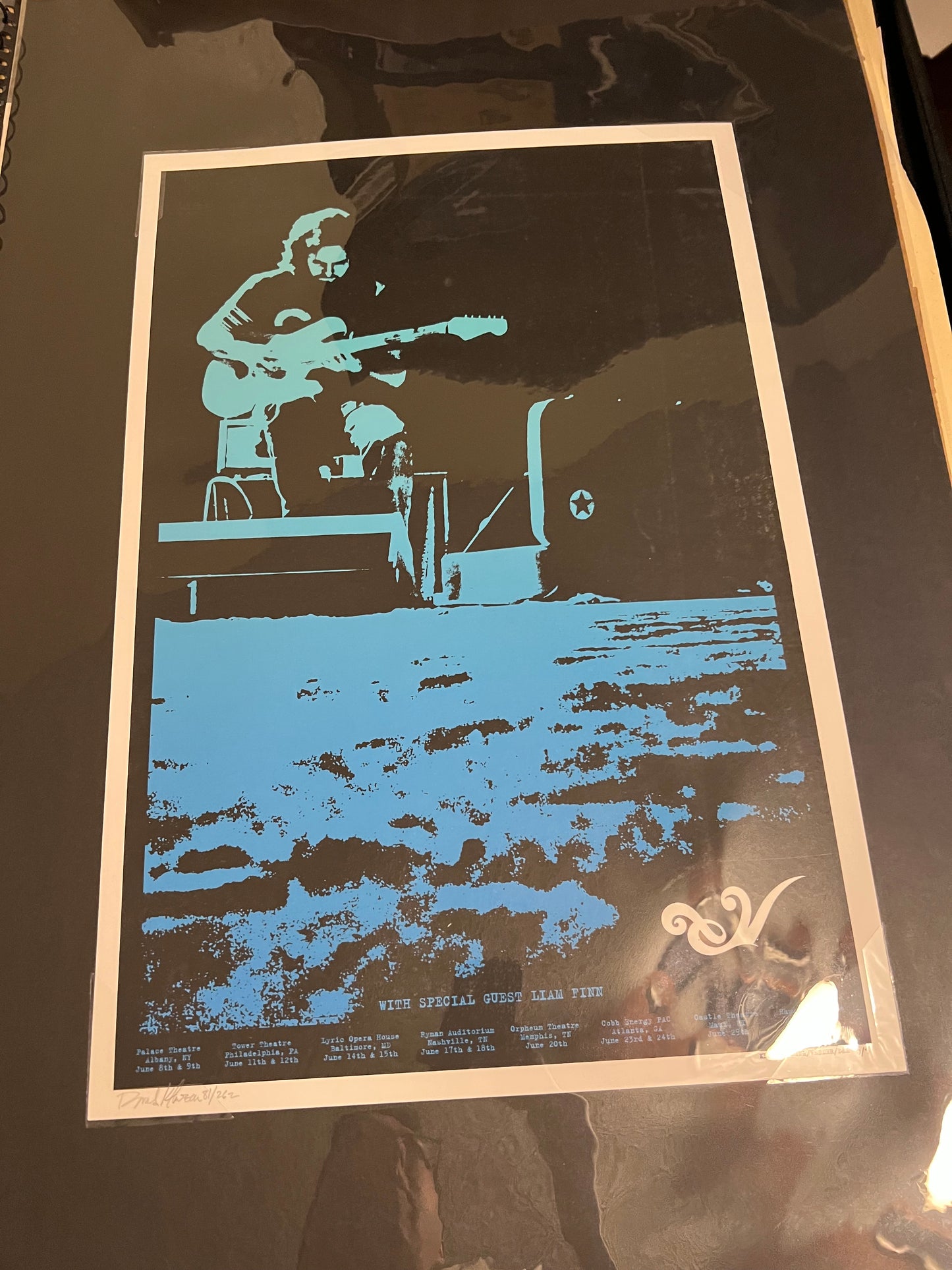 Eddie Vedder w Liam Finn 2008 Poster June 8th SIGNED SN!