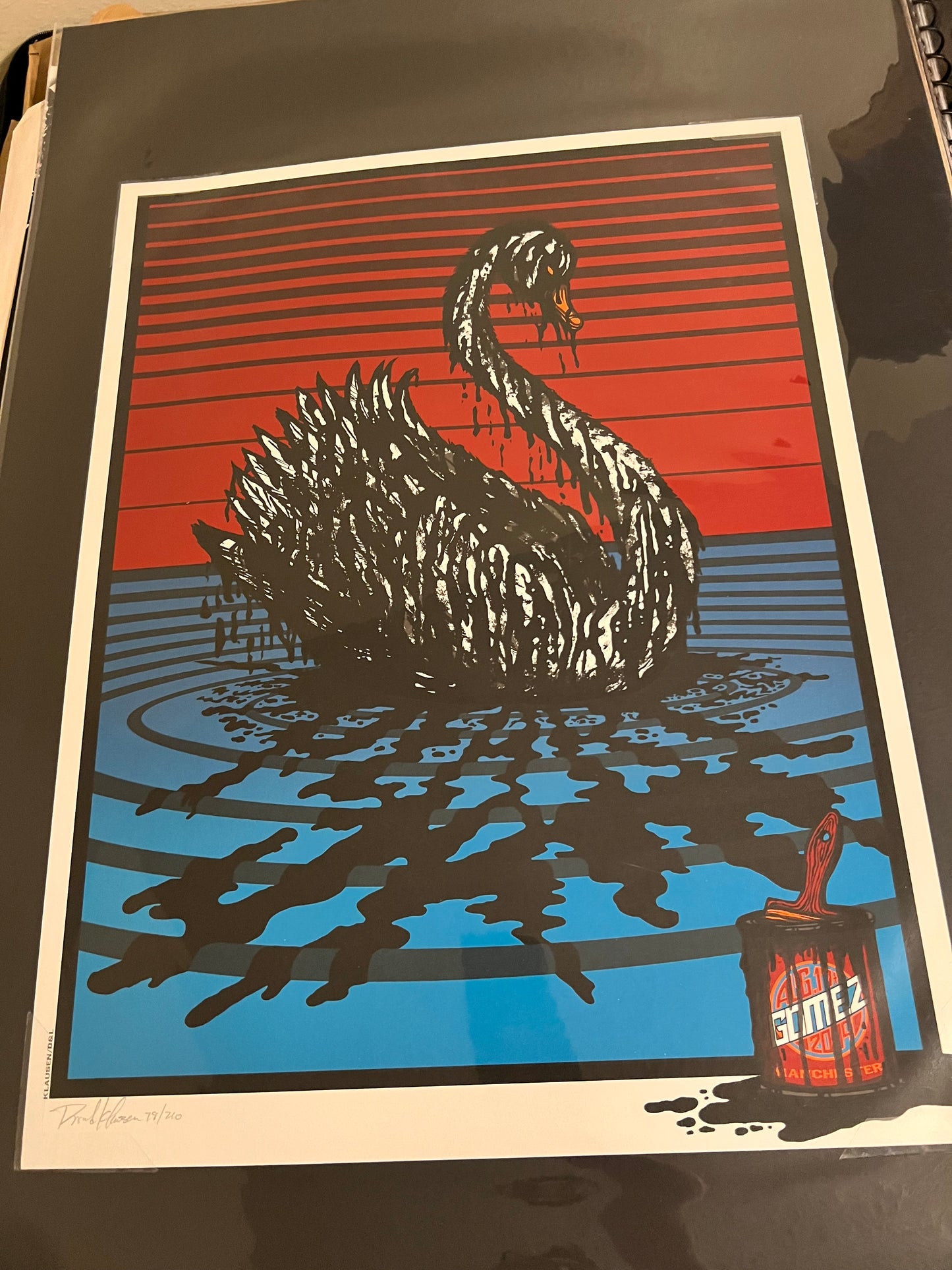 PEARL JAM MANCHESTER 2009 BRAD KLAUSEN SIGNED SN! 18.5x24!