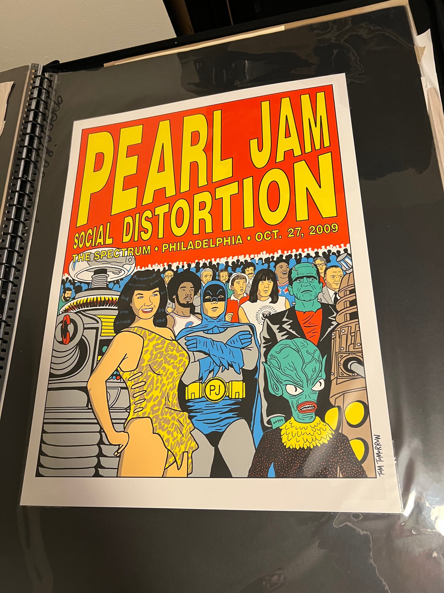 Pearl Jam October 27 2009 Tom Tomorrow Distortion Spectrum Philadelphia Poster!