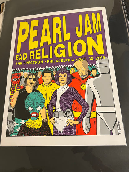 Pearl Jam October 30 2009 Tomorrow Spectrum Philadelphia Poster 18x24!