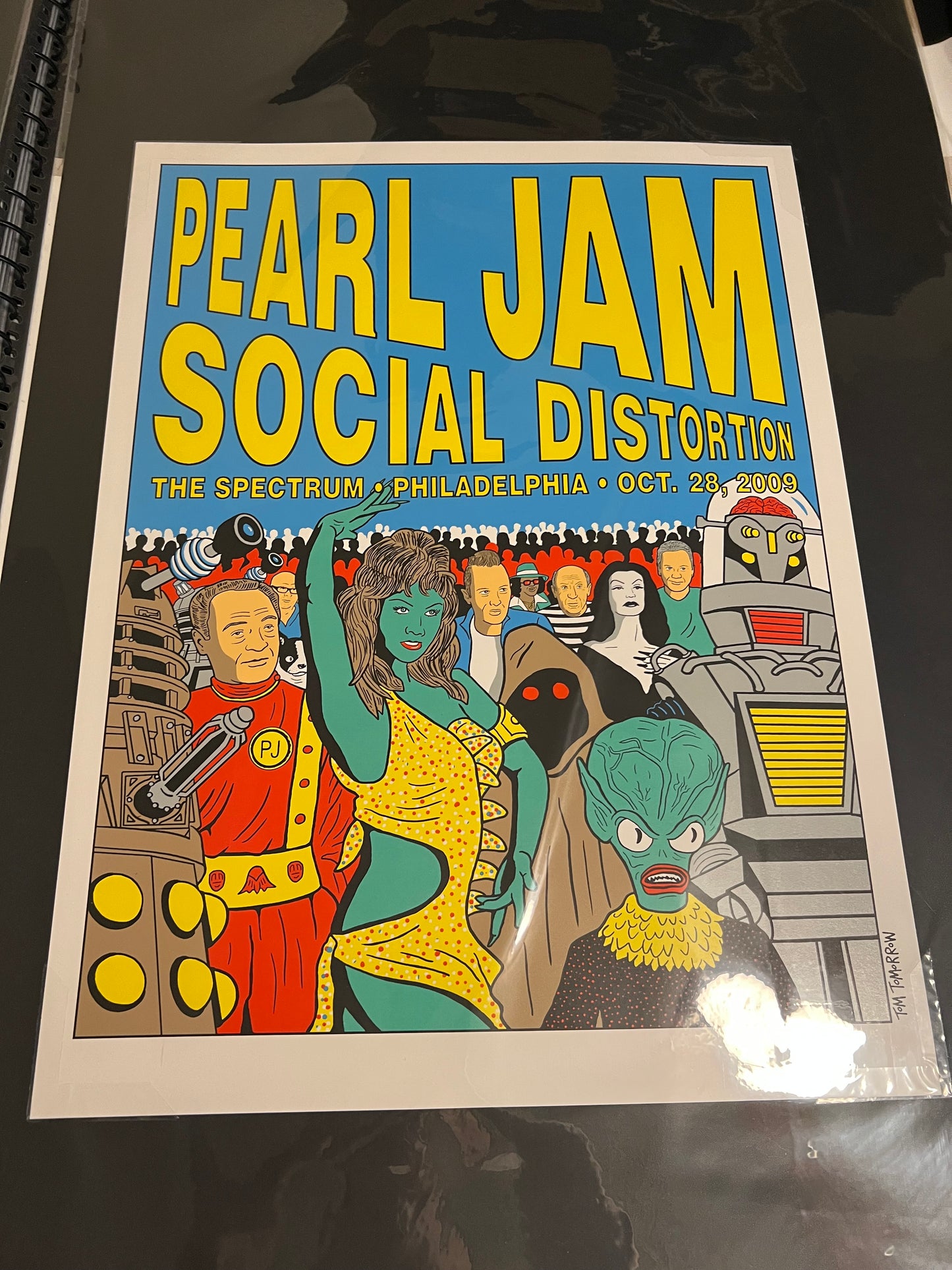 Pearl Jam October 28 2009 Tom Tomorrow Spectrum Philadelphia Poster!