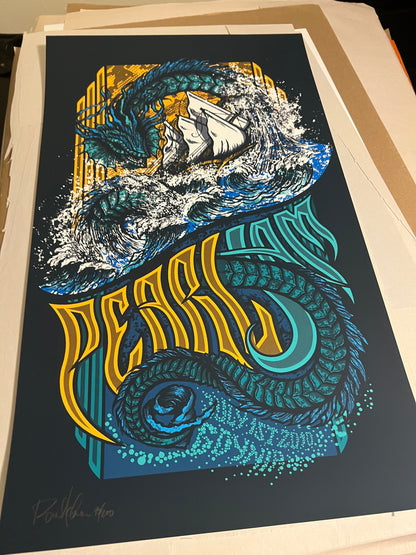 Pearl Jam July 1st 2010 Goynia Klausen Poster SIGNED SN #92/200 14x24!