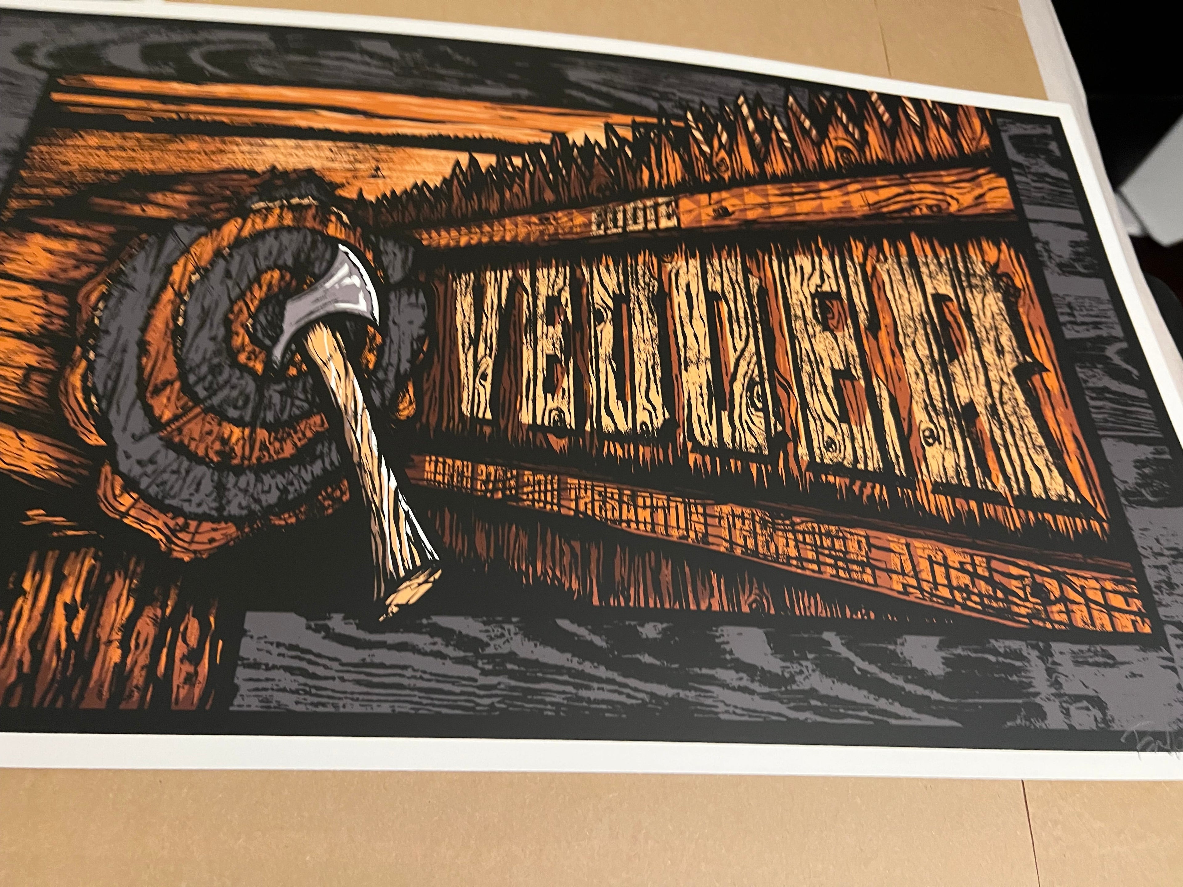 EDDIE VEDDER Adelaide Mar 27 2011 KLAUSEN poster 24x15 SIGNED SN!!
