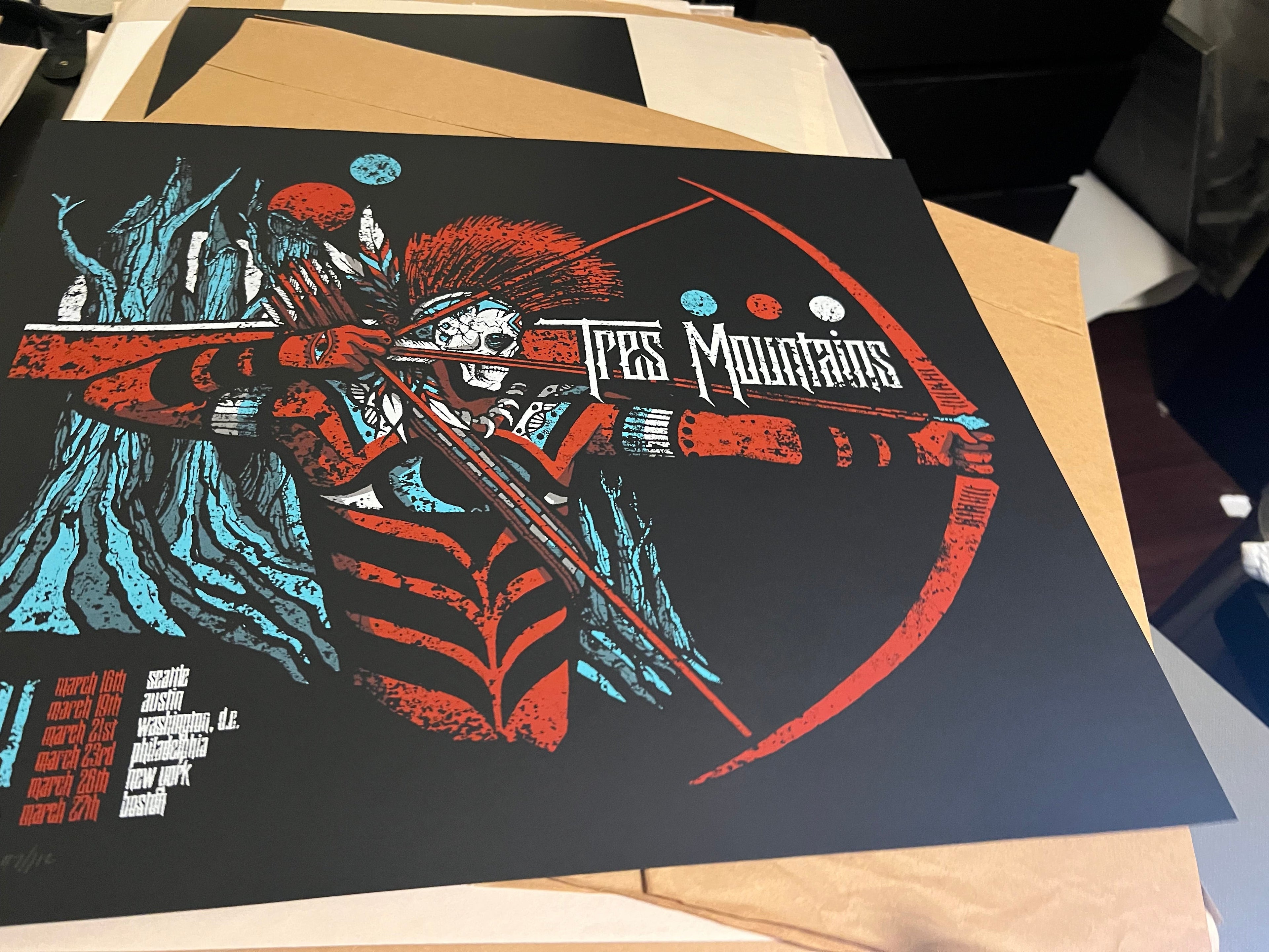 Brad Klausen Tres Mountains Tour Poster 2011 March SIGNED SN  22x19!