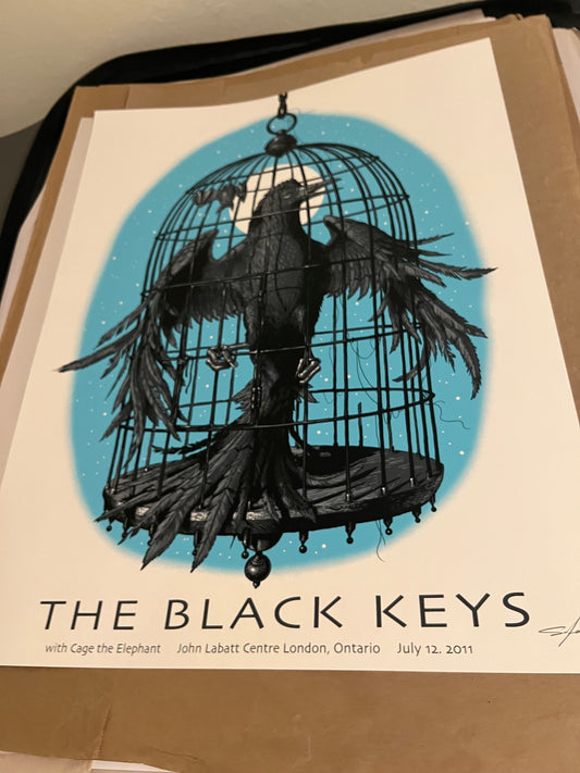 Black Keys London Poster Blue 2011 Soto SIGNED SN!