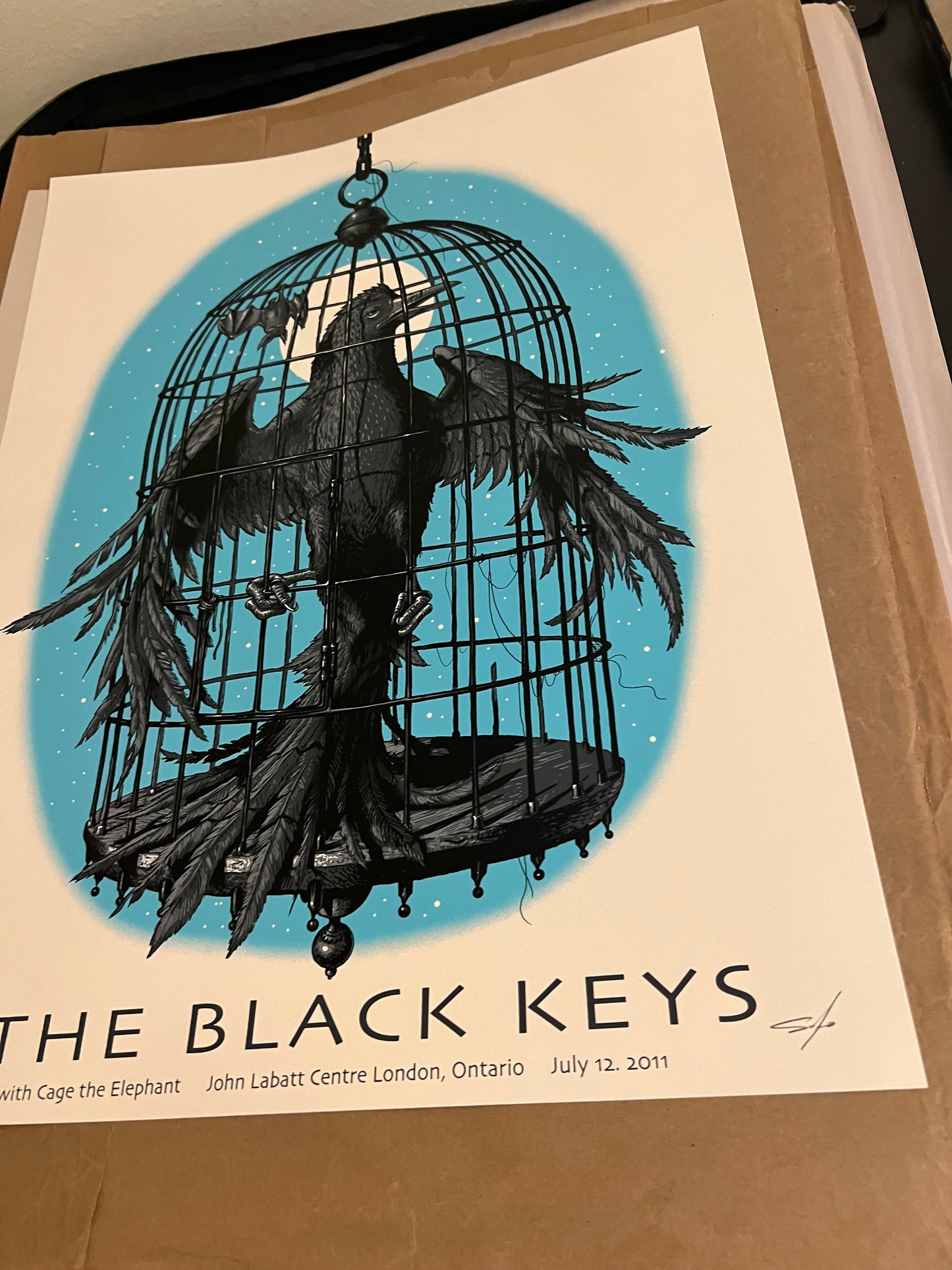 Black Keys London Poster Blue 2011 Soto SIGNED SN!