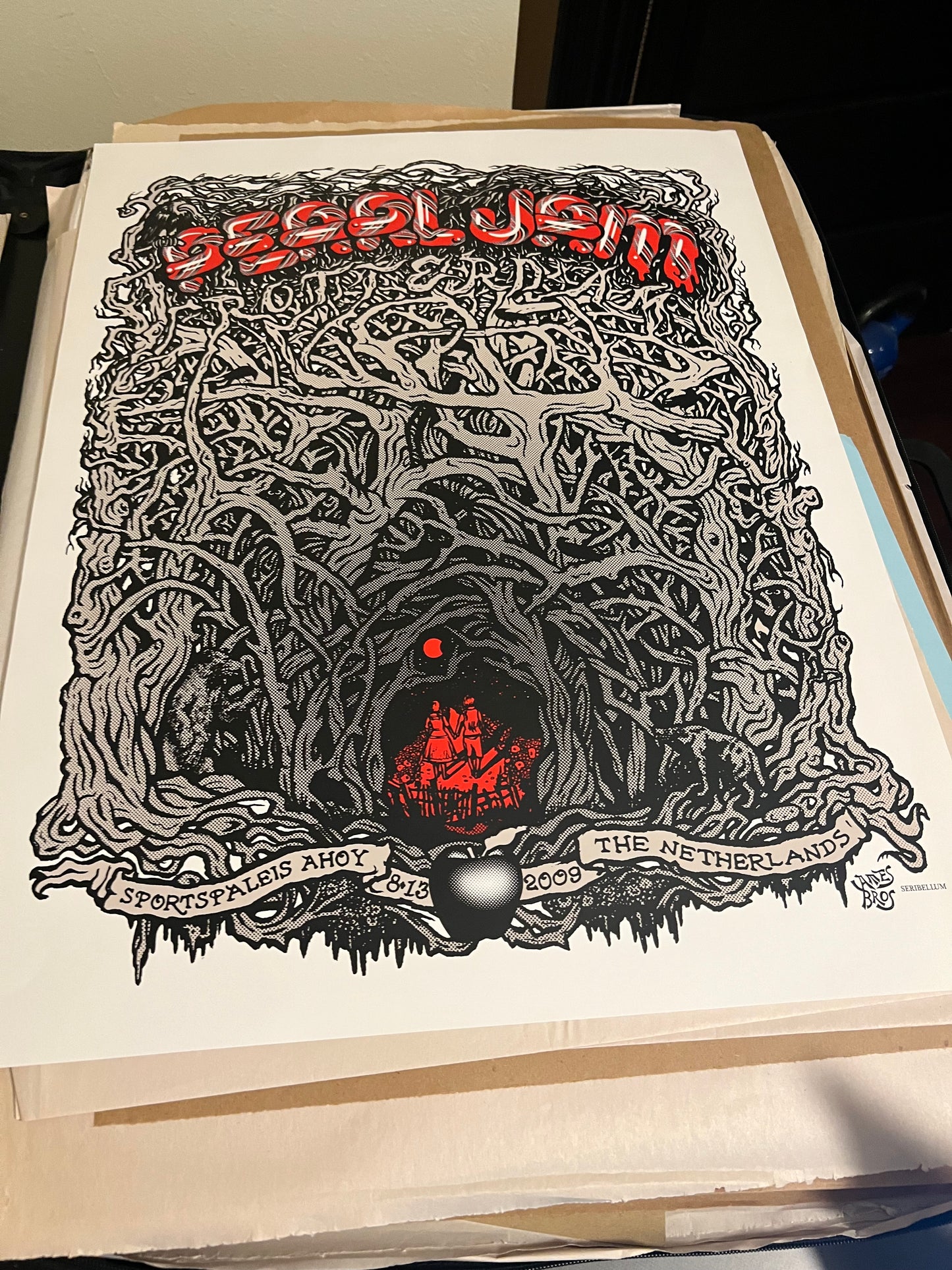 Pearl Jam 2009 Rotterdam Poster 20x26! Ames Bros!