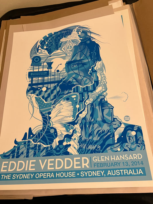 Tristan Eaton - TRISTAN EATON / EDDIE VEDDER POSTER Sydney February 2014