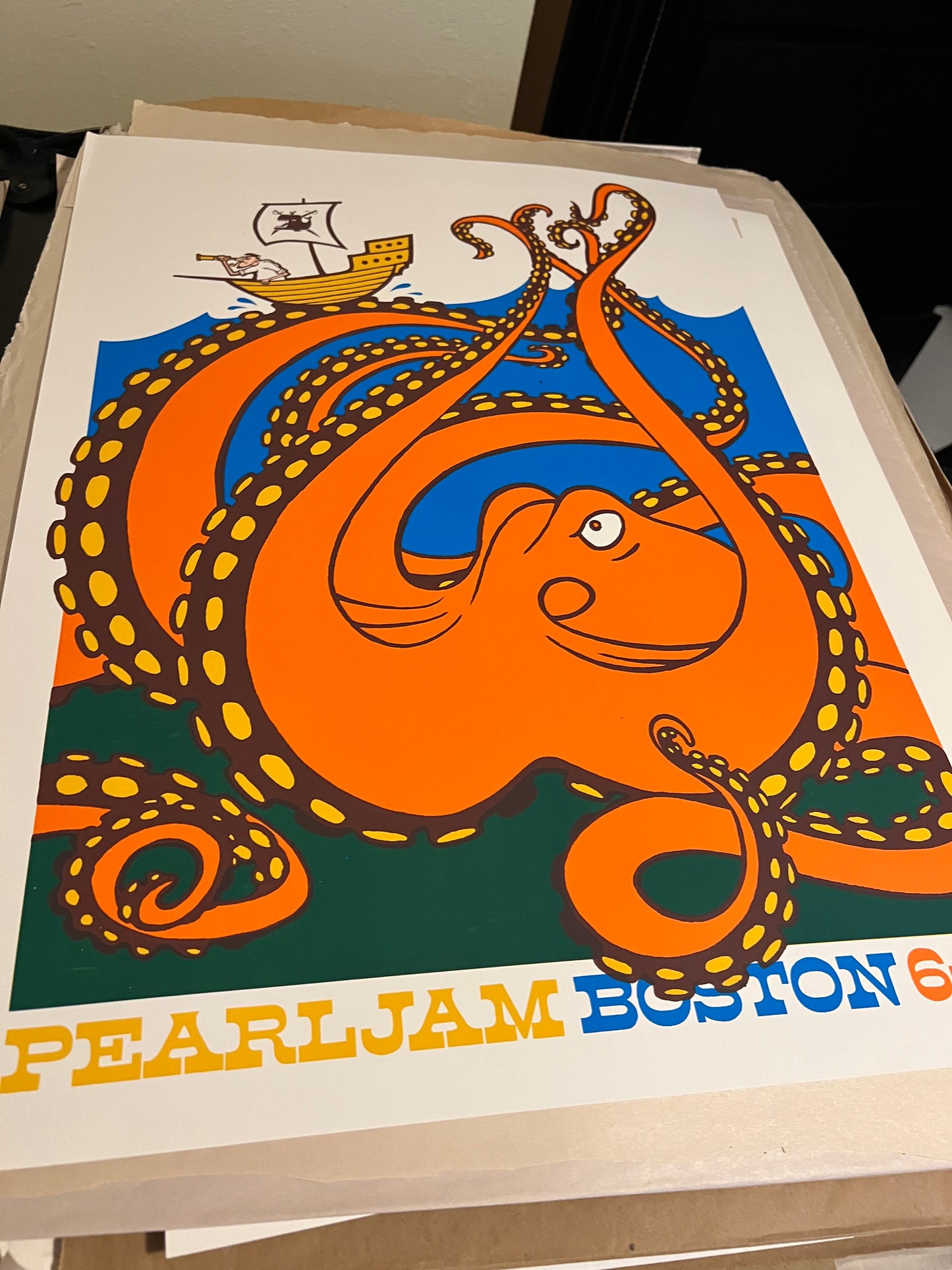 PEARL JAM  POSTER BOSTON 2008 AMES BROS OCTOPUS