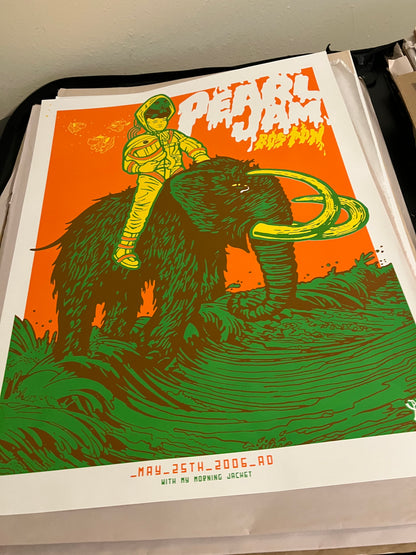 Pearl Jam Astronaut Mammoth Boston May 2006 My Morning Jacket Poster!