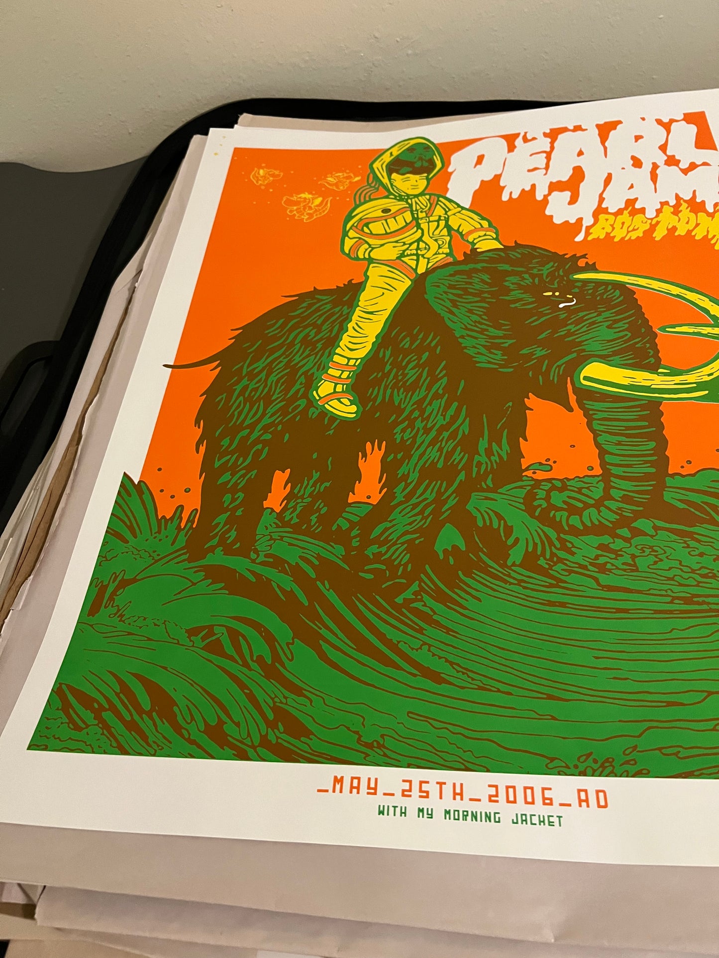 Pearl Jam Astronaut Mammoth Boston May 2006 My Morning Jacket Poster!