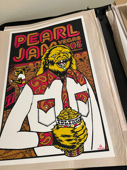 PEARL JAM LAS VEGAS 2003 AMES BROS Poster 17x26!