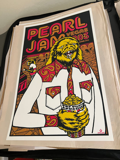 PEARL JAM LAS VEGAS 2003 AMES BROS Poster 17x26!