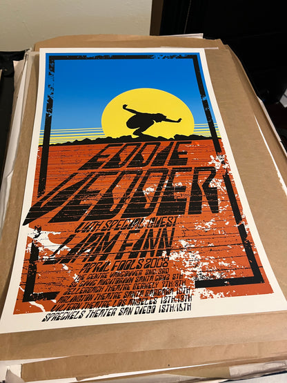 EDDIE VEDDER APRIL FOOLS TOUR MULTI CITY 2008 BRAD KLAUSEN Poster!