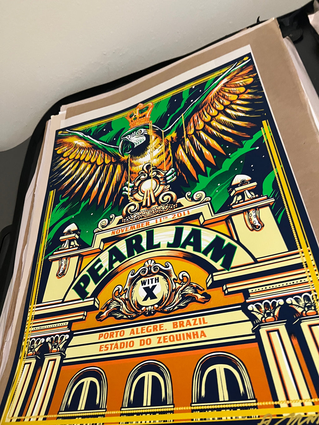Pearl Jam November 11 2011 Brazil MunkOne SIGNED SN!! VARIANT!!!!