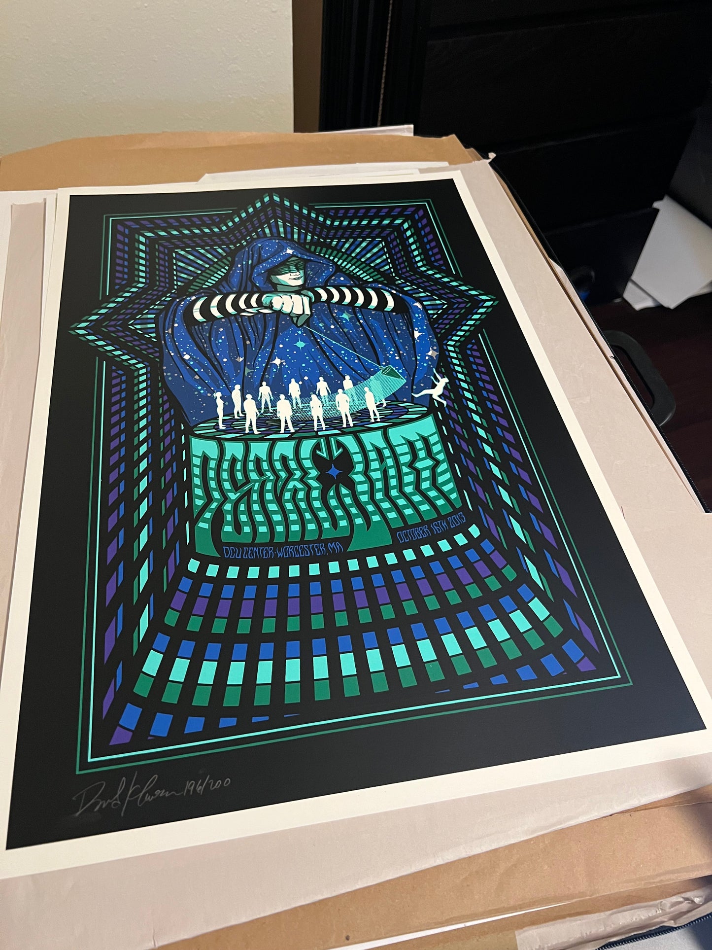 Pearl Jam Worcester MA October 16th 2013 Klausen 16x24 #196/200!