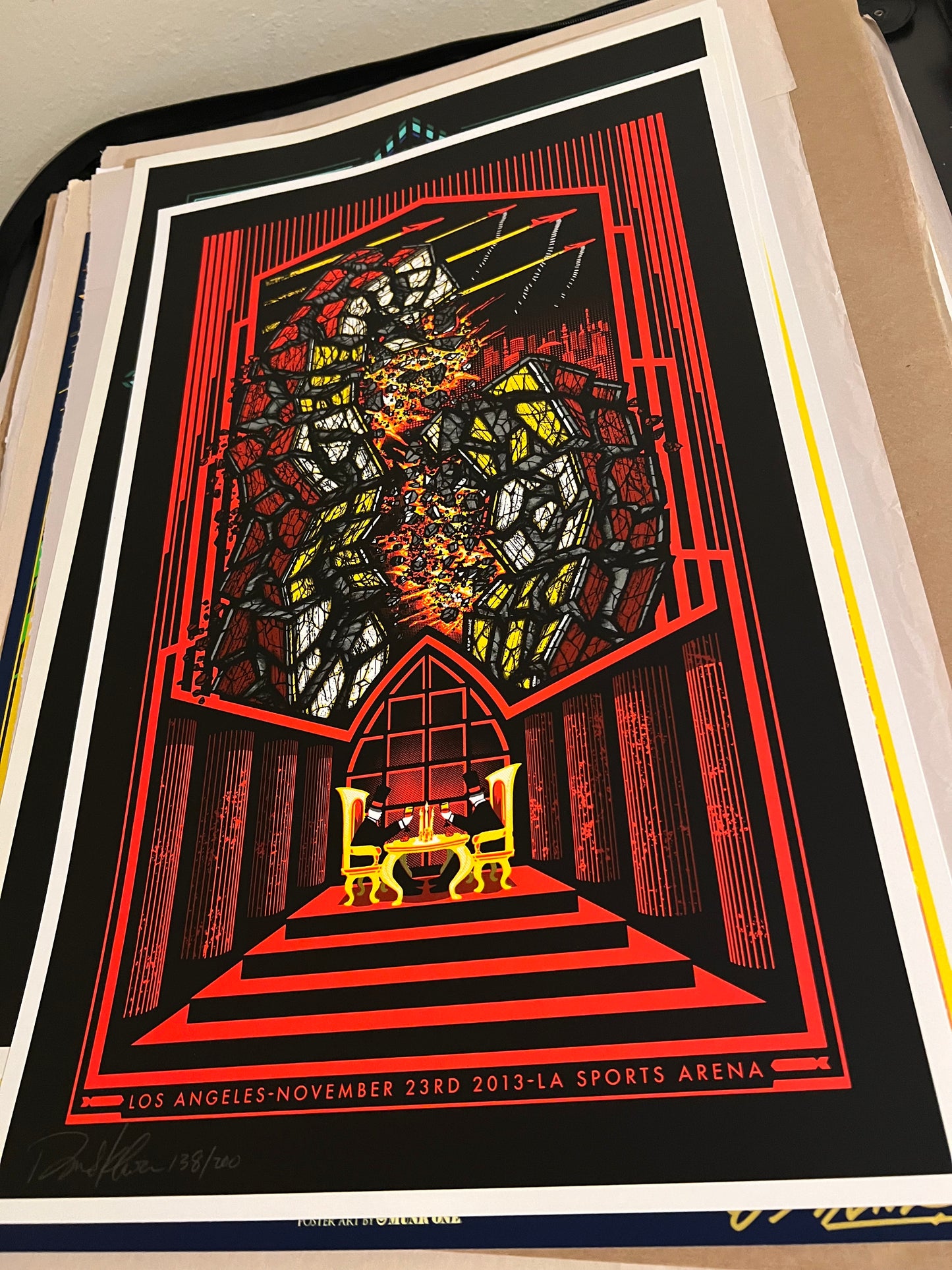 Pearl Jam LA November 23 2013 sports arena 15x24 Klausen SIGNED SN!