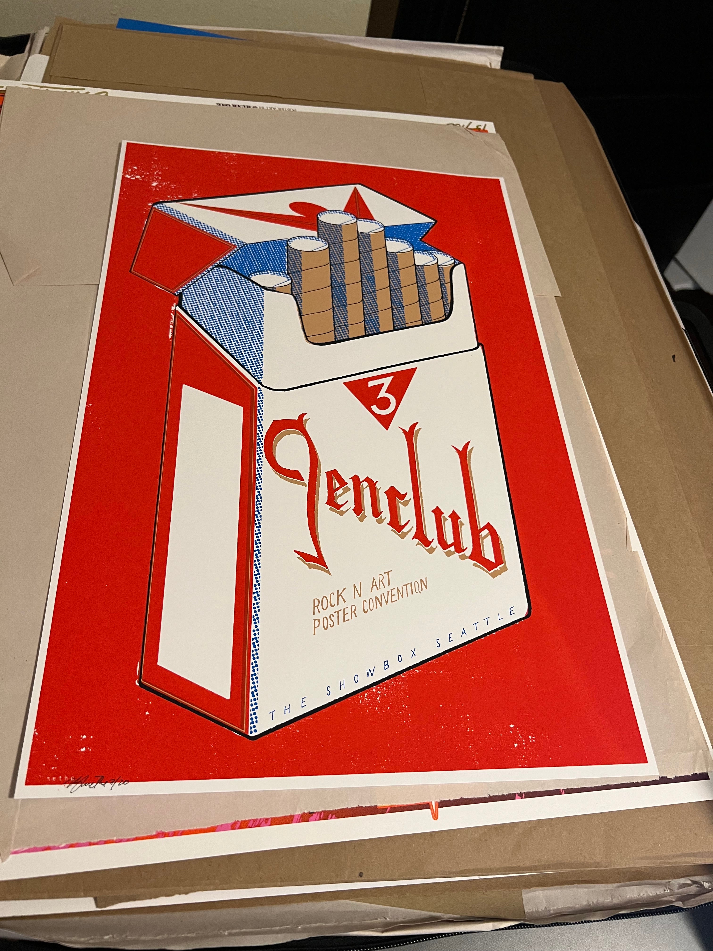 TEN CLUB Rock n Art Poster Convention Showbox Seattle Methc SIGNED SN!!