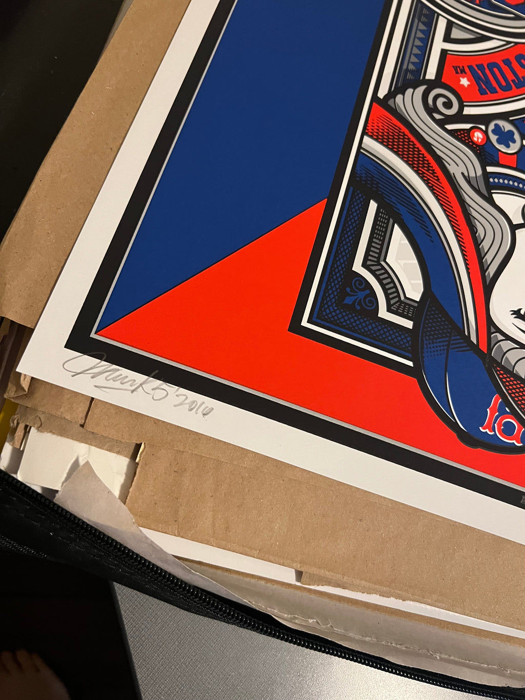 PEARL JAM FENWAY POSTER 2016 BY MARK 5 SIGNED SN!