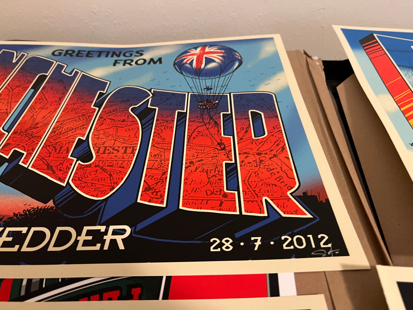 x4 Soto SIGNED Vedder Posters July 25 2012 / July 30th 2012 / 3 8 2012/7 28 2012