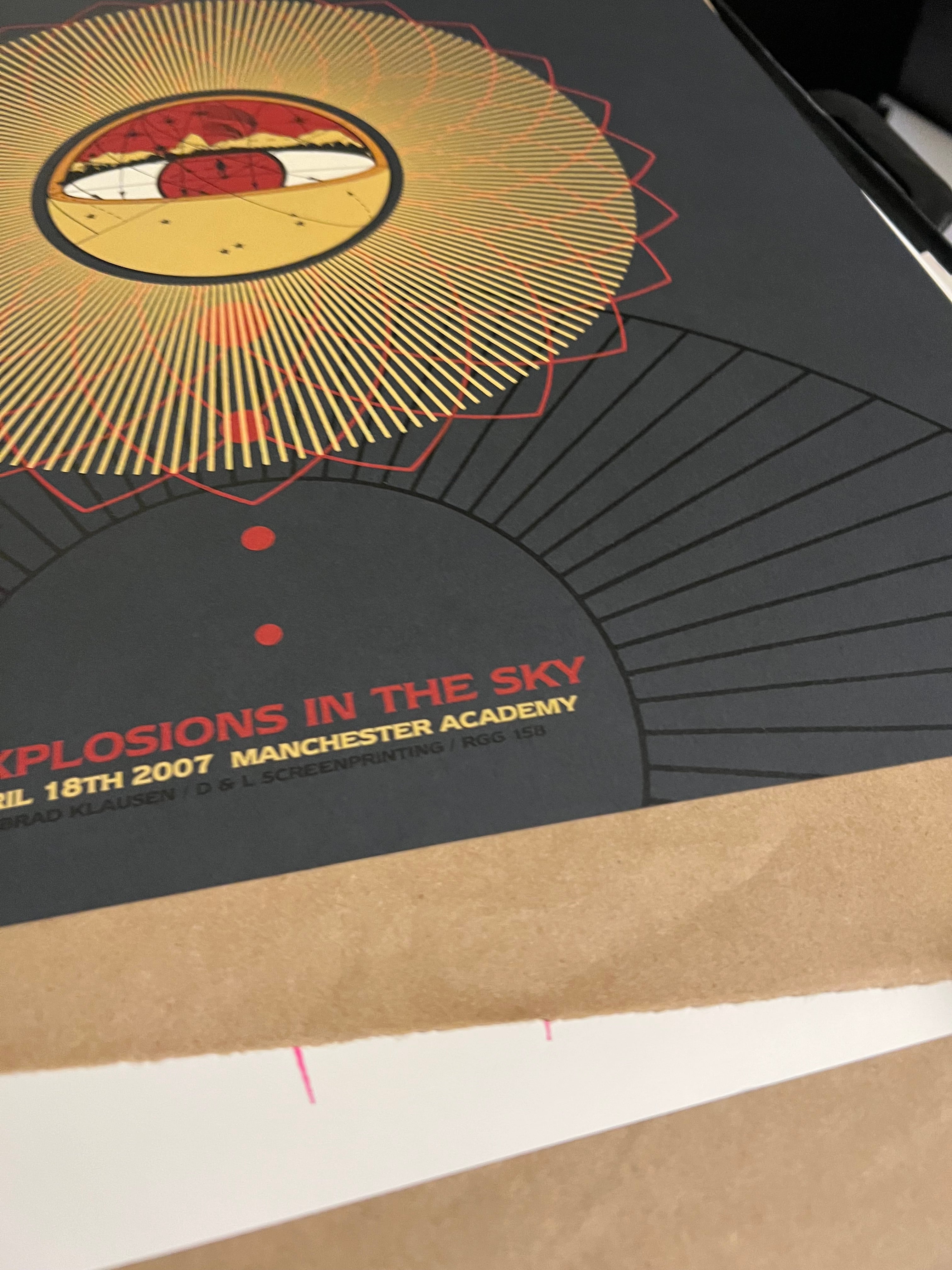 Explosions in the Sky April 18th 2007 Manchester Klausen SIGNED SN 18x18!