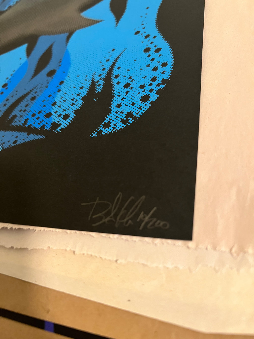 Pearl Jam Shark Poster Spain Portugal Madrid Lisbon 2006 - Klausen SIGNED SN!