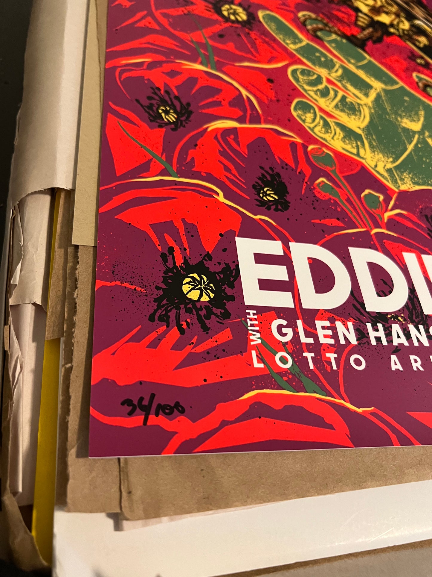 Eddie Vedder - 2017 Munk One Poster Antwerp SIGNED SN!  18x25.5!