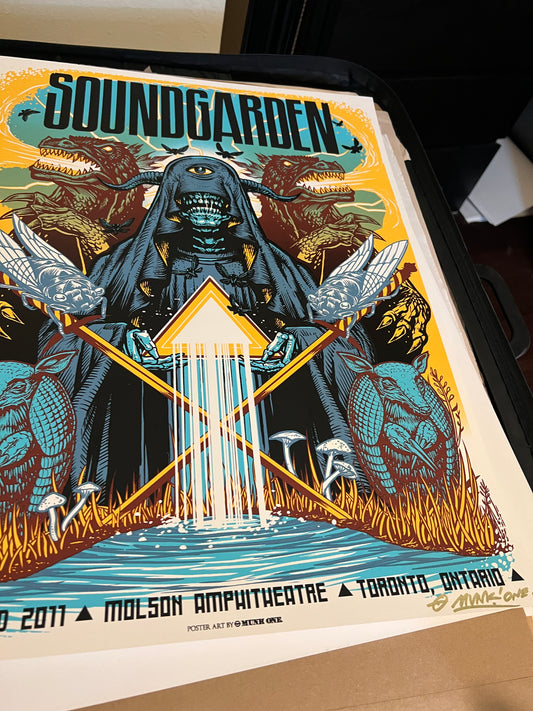 Soundgarden Toronto 2011 Munk One Poster SIGNED SN!