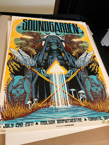 Soundgarden Toronto 2011 Munk One Poster SIGNED SN!