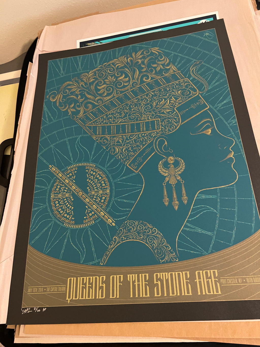 Queens of the Stone Age July 2014 Port Chester NY SIGNED SN 18x25.5!