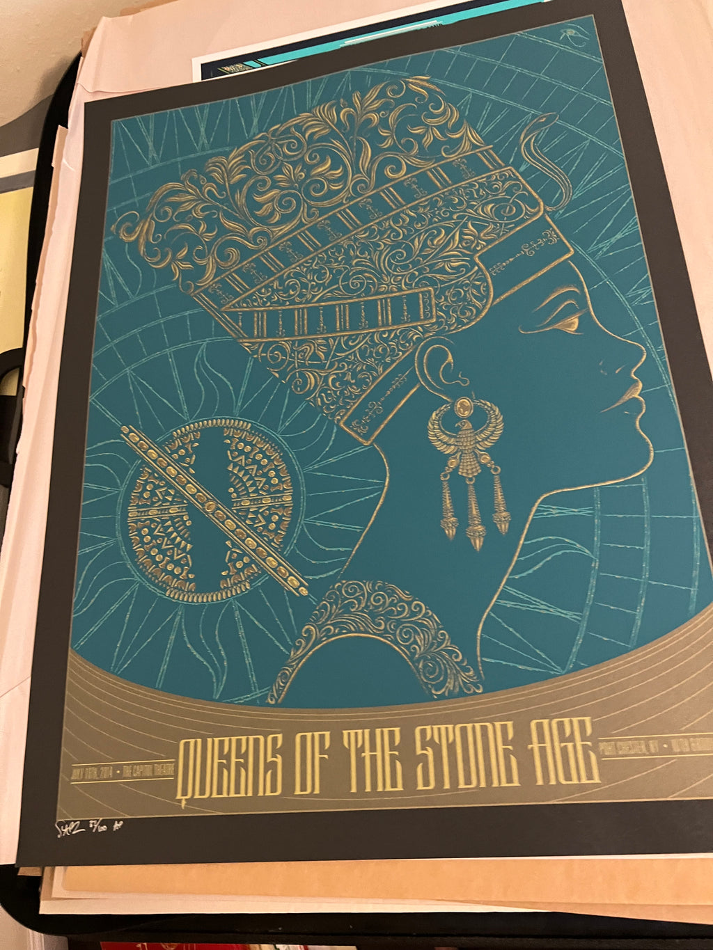 Queens of the Stone Age July 2014 Port Chester NY SIGNED SN 18x25.5!