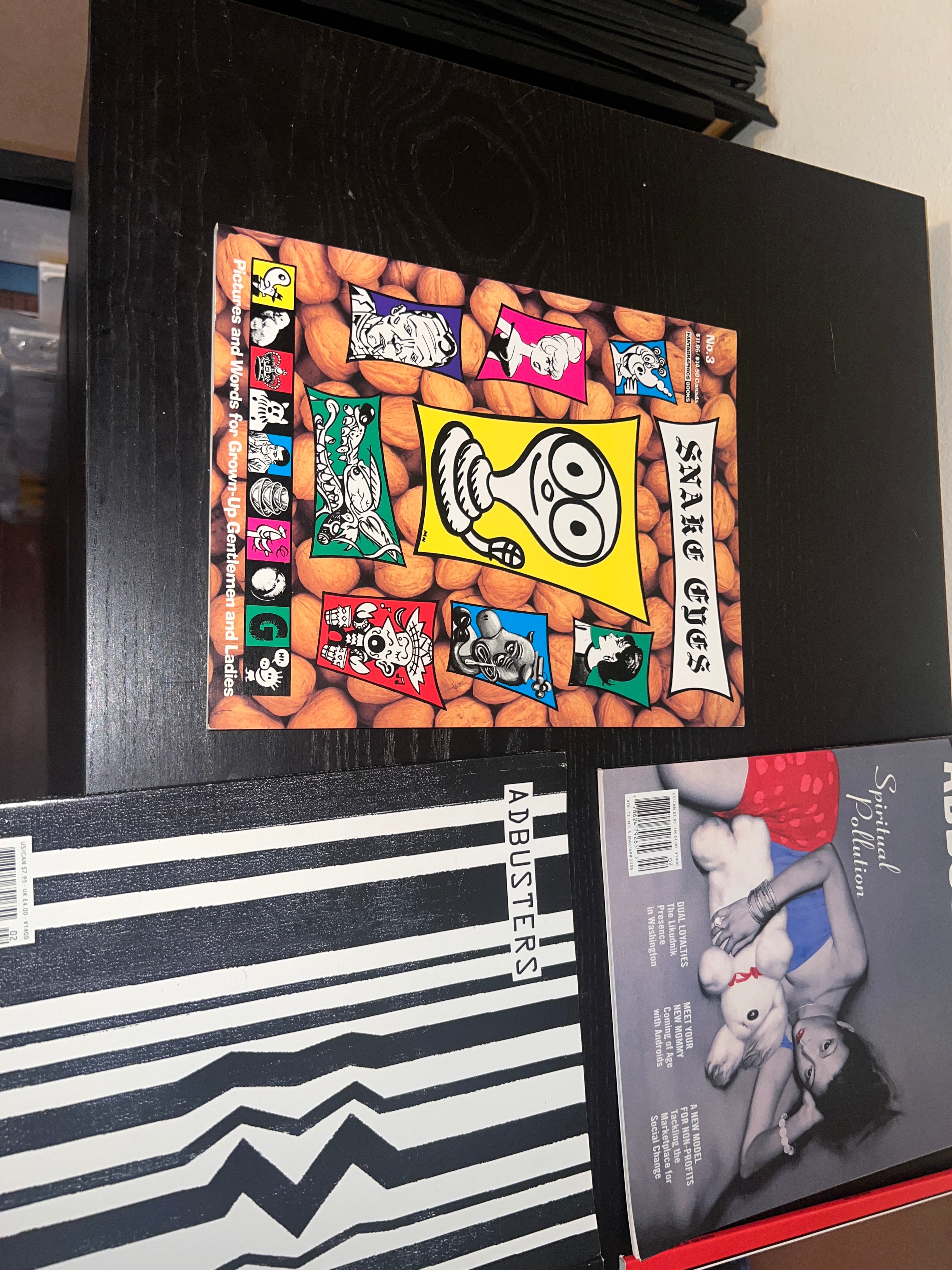 4 Adbusters Magazine Lot + Fantagraphics Snake Eyes Comic