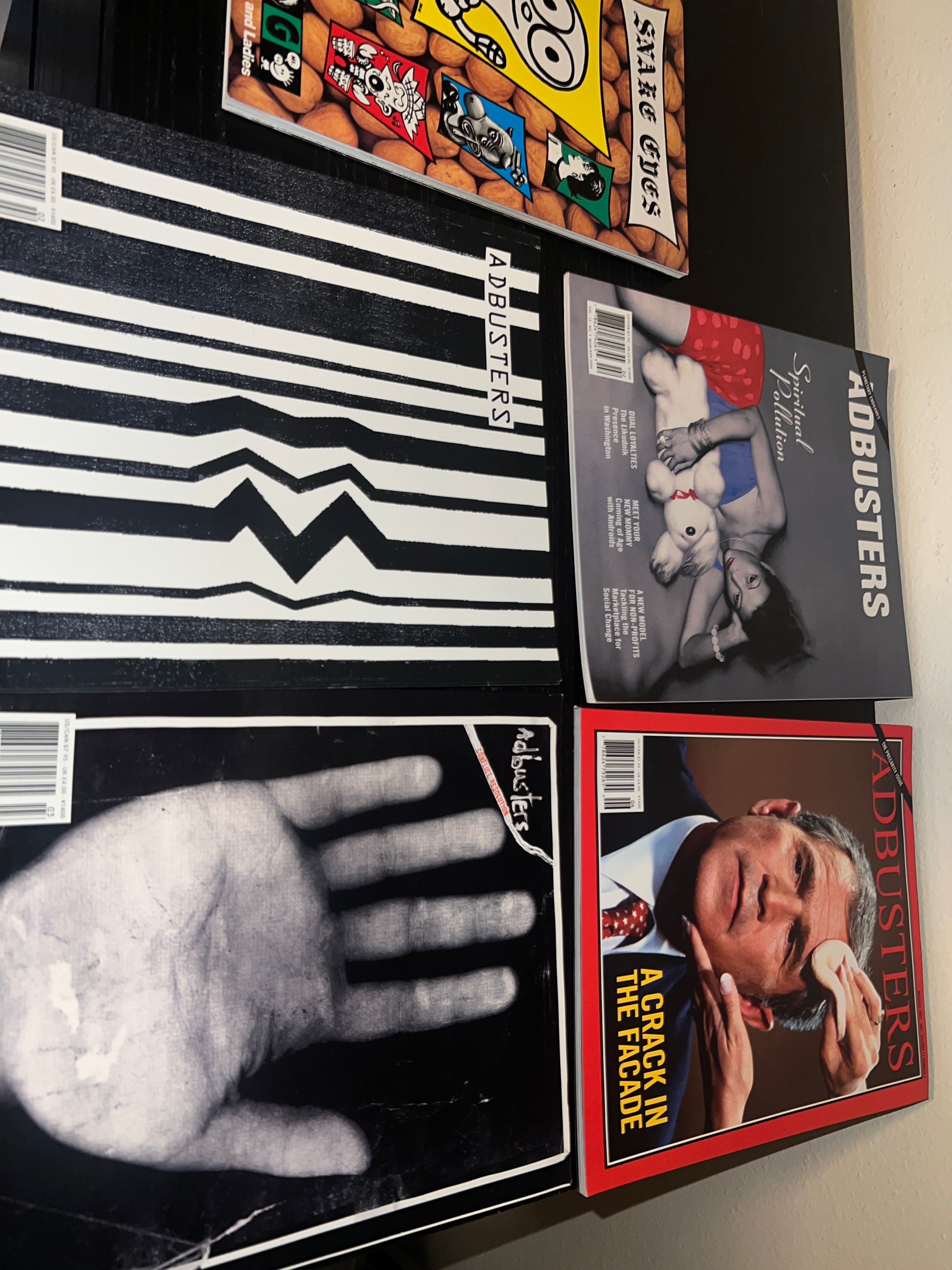 4 Adbusters Magazine Lot + Fantagraphics Snake Eyes Comic