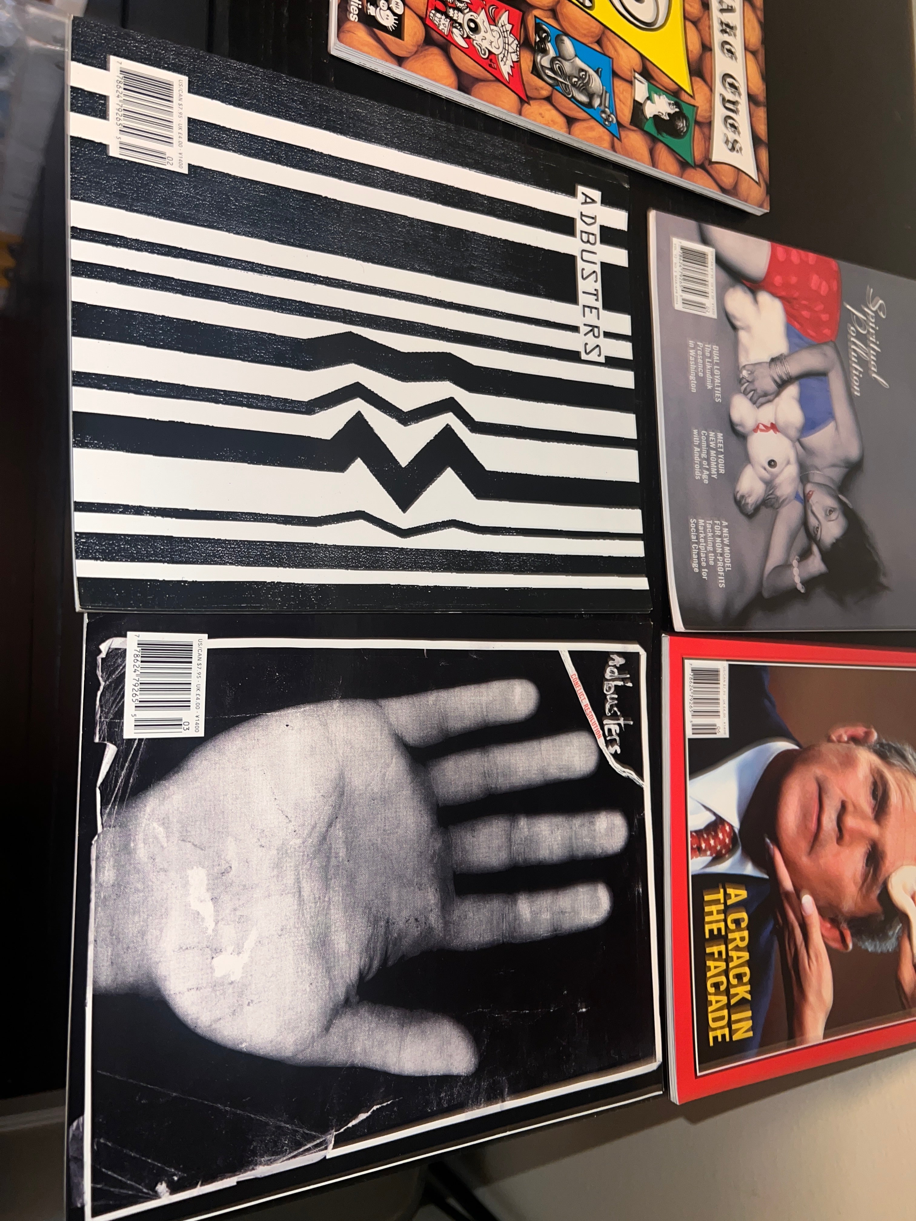 4 Adbusters Magazine Lot + Fantagraphics Snake Eyes Comic