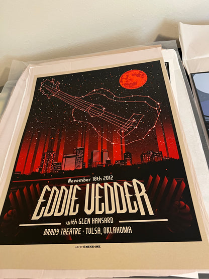 Eddie Vedder Nov 18th 2012 Poster Munk One 18x24!