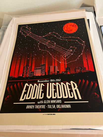 Eddie Vedder Nov 18th 2012 Poster Munk One 18x24!